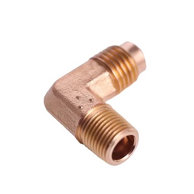 High Quality Copper Pipe Nipple Fitting Brass Tube Copper Fitting Pneumatic Brass/Copper Gas Pipe Compression Fittings Elbow