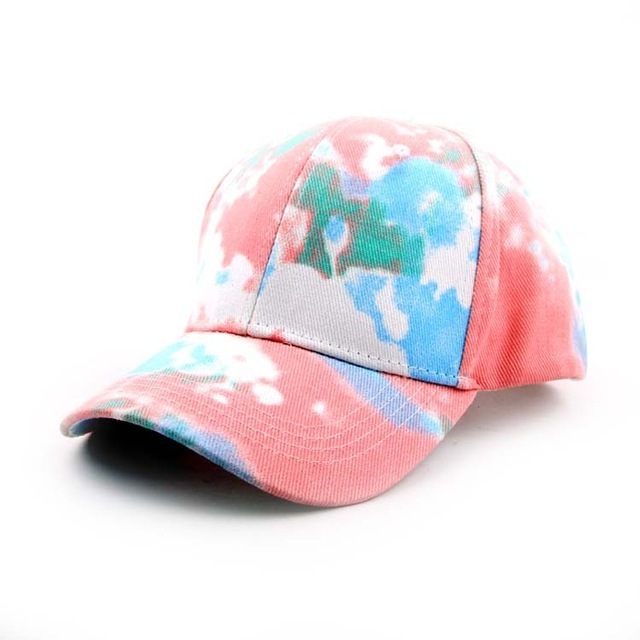 New Tie Dye Baseball Cap 2024 Colorful Baseball Hat sun Outdoor Adjustable Sun Graffiti Bone