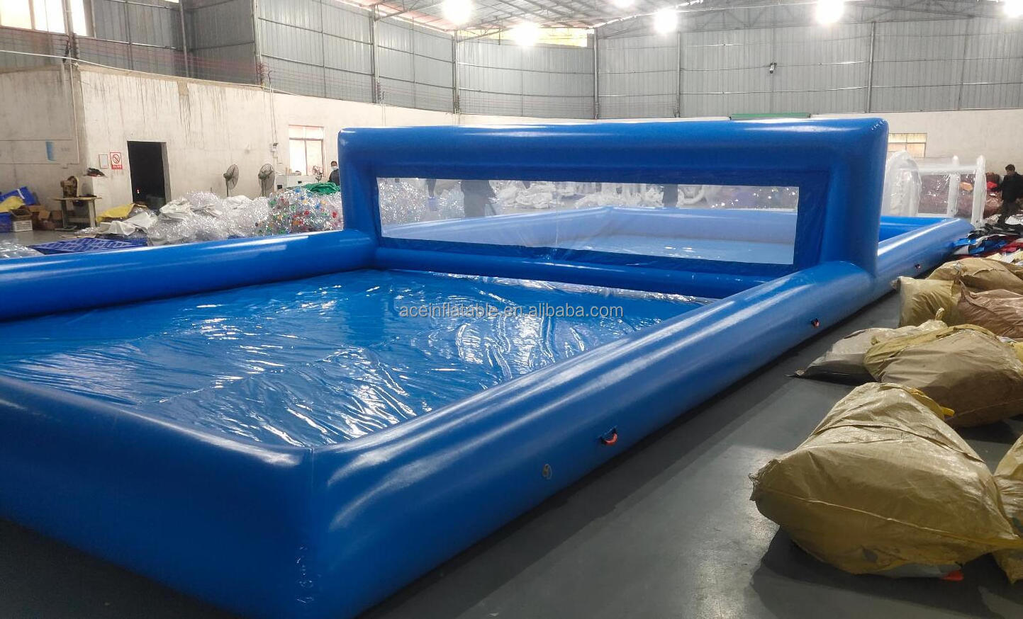 customized water inflatable beach game floating inflatable volleyball field inflatable volleyball court