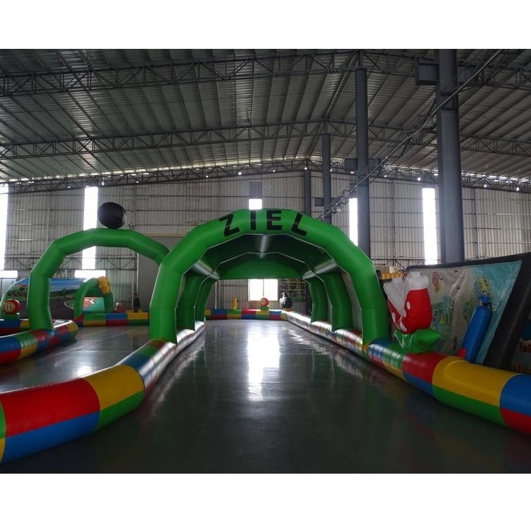 customized inflatable go kart ra-c-e track inflatable zorb ball track for sale