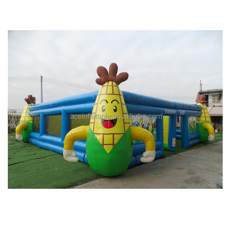 corn kids and adult Inflatable labyrinth Team Building Games Outdoor Sport Inflatable Arena Maze inflatable laser tag arena