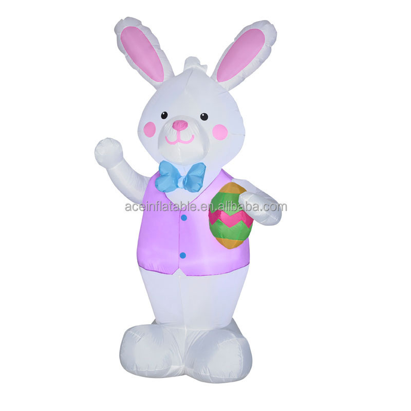 customized giant holiday party decoration rabbit with Egg model animal cartoon Balloon Blow Up easter bunny inflatable