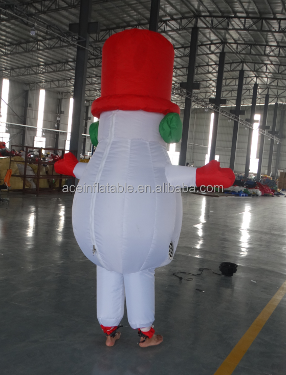 Customized Halloween christmas parade new year party event Cosplay Suit for Adult Kids Inflatable Costume snowman Mascot