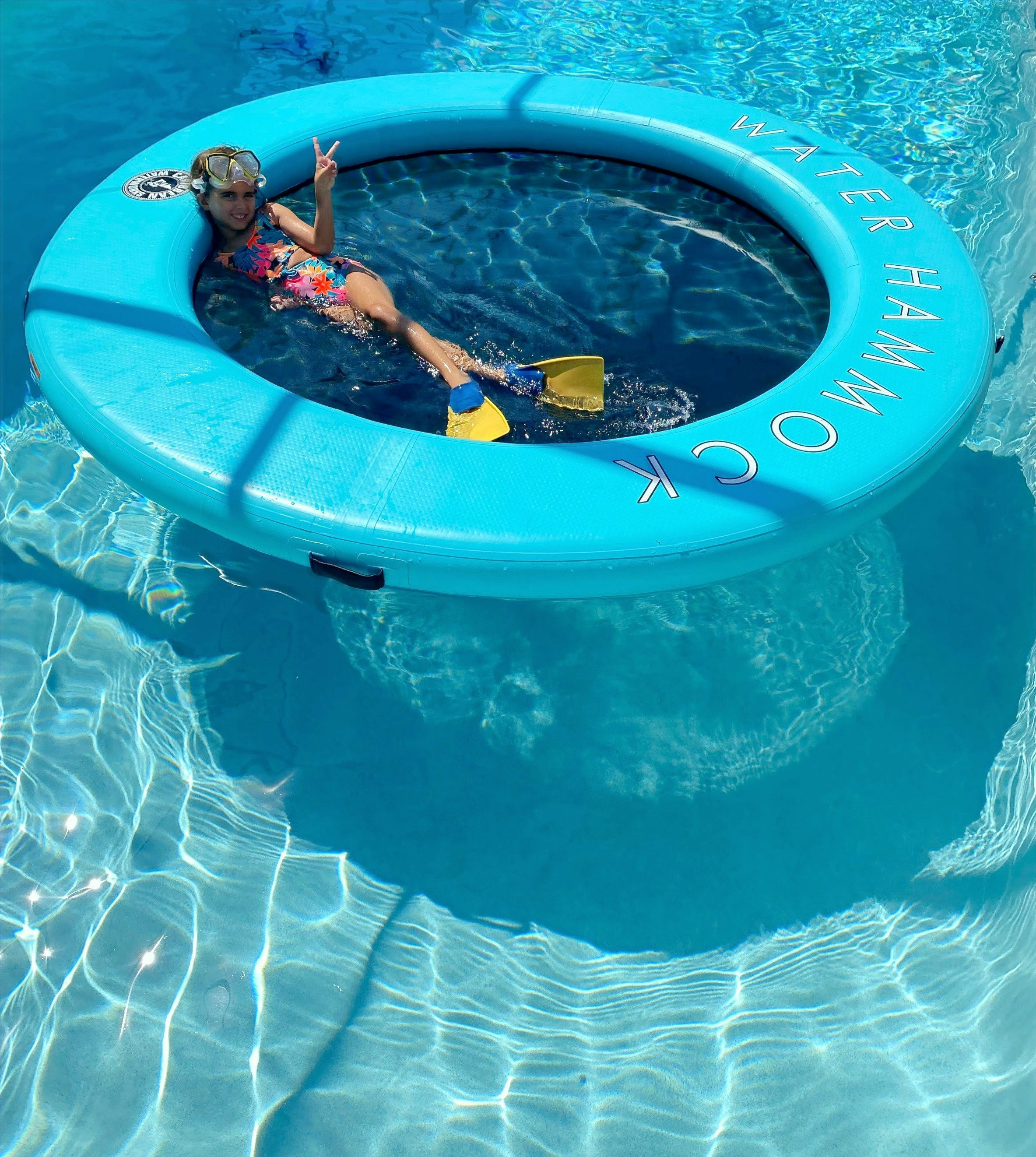 customized Portable Floating Water Hammock with Mesh Float Swimming Lounger Pool Inflatable Water Hammock