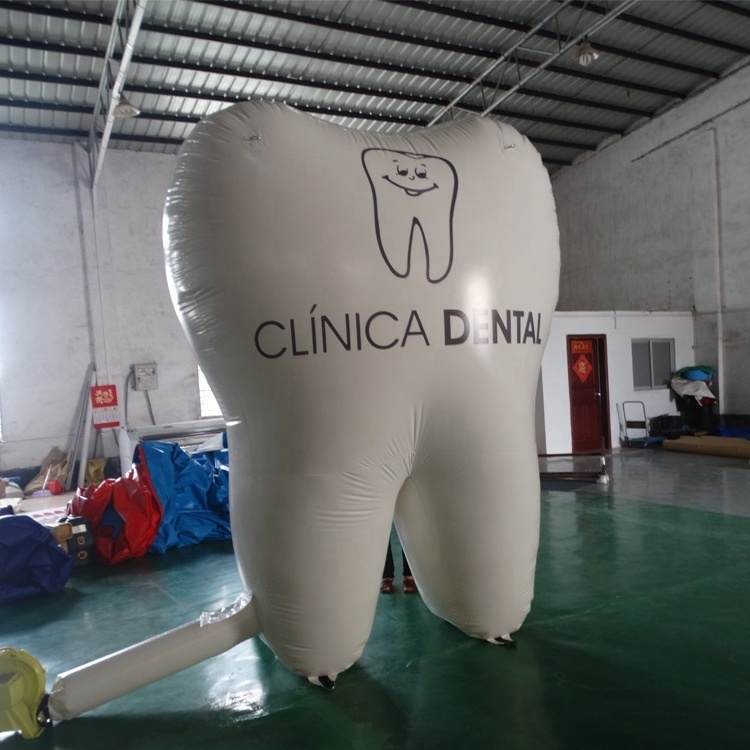 Custom logo giant inflatable tooth model for advertising event