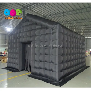 Commercial Black Portable LED disco lighting mobile night club tent Inflatable Cube Party Tent inflatable nightclub