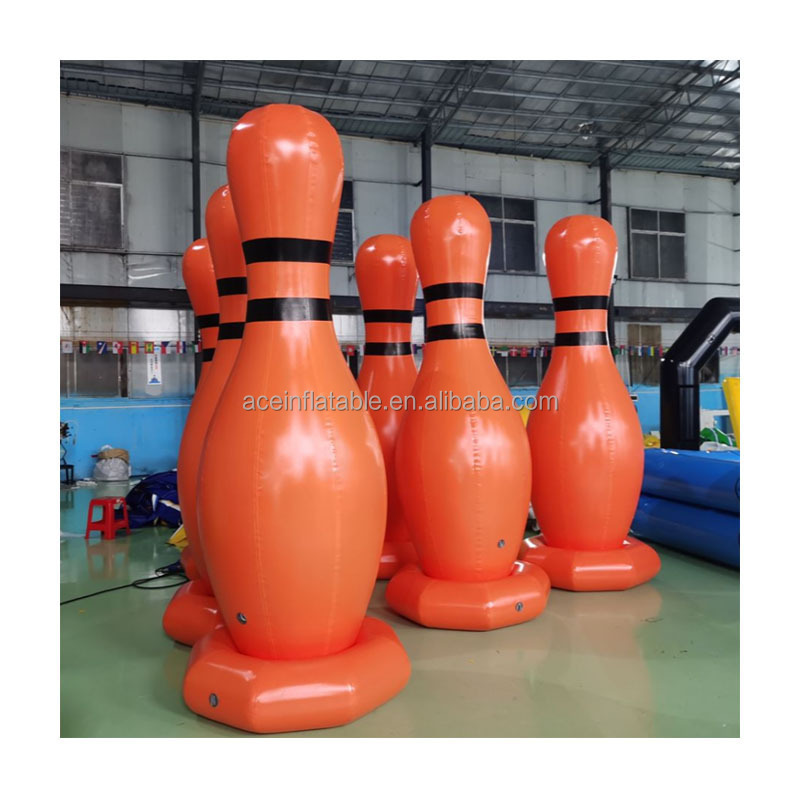 Inflatable human bowling ball sports game with bubble zorb ball inflatable carnival game giant pvc large inflatable bowling pin