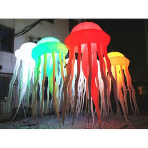 Outdoor Decorative Giant Customized festival concert event inflatable stage decoration inflatable jellyfish with led light