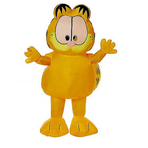 Inflatable Cute Cartoon Character cosplay party costumes blow up Mascot inflatable garfield costume for Adults