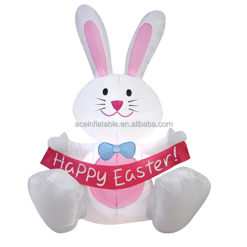 customized giant holiday party decoration rabbit with Egg model animal cartoon Balloon Blow Up easter bunny inflatable