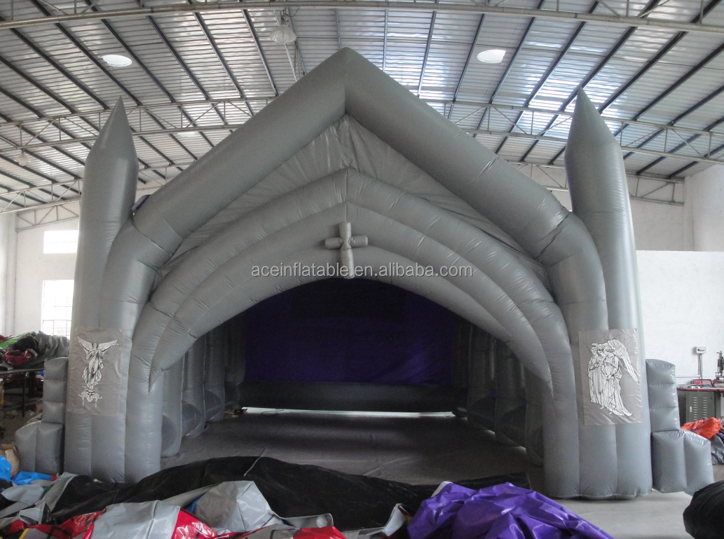 Outdoor portable blow up Building inflatable house marquee customized Giant festival Inflatable Church Tent For Wedding event