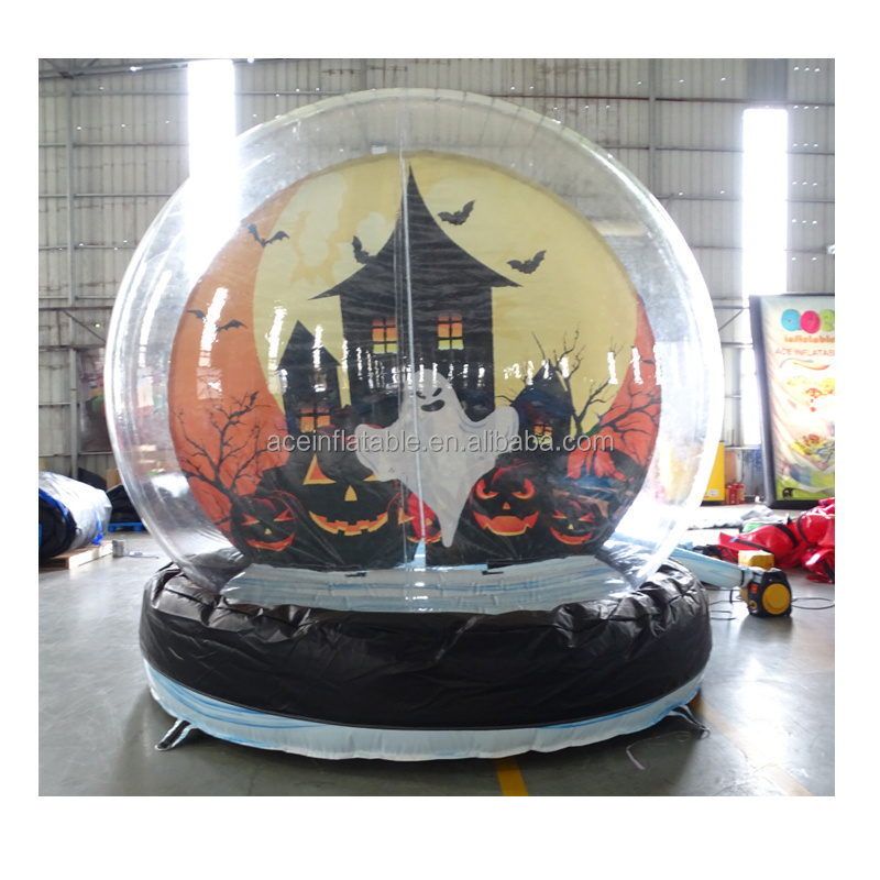 customized pvc snow globe inflatable bounce house halloween Christmas decoration bubble Photo Booth giant inflatable snow globe