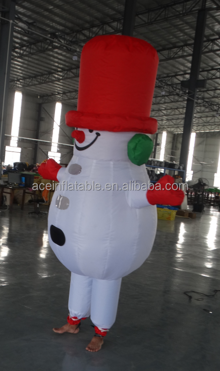 Customized Halloween christmas parade new year party event Cosplay Suit for Adult Kids Inflatable Costume snowman Mascot