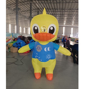 Customized Advertising Giant Inflatable Dress Costume Inflatable Mascot Costume Inflatable Duck Costumes for Adults 1 Piece T/T