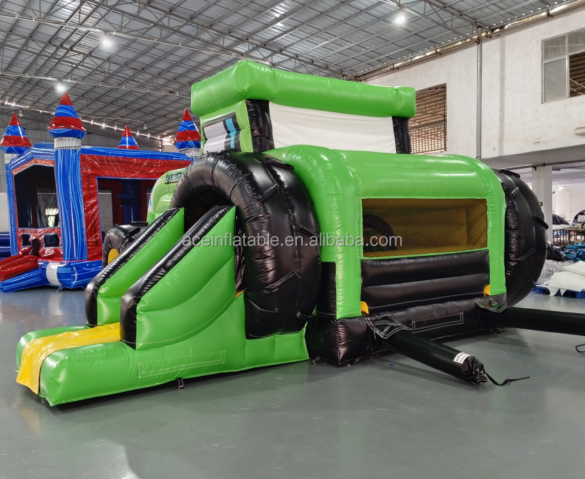 commercial party rental equipment for kids slide combo inflatable bouncy jumping castle tractor inflatable bouncer bounce house