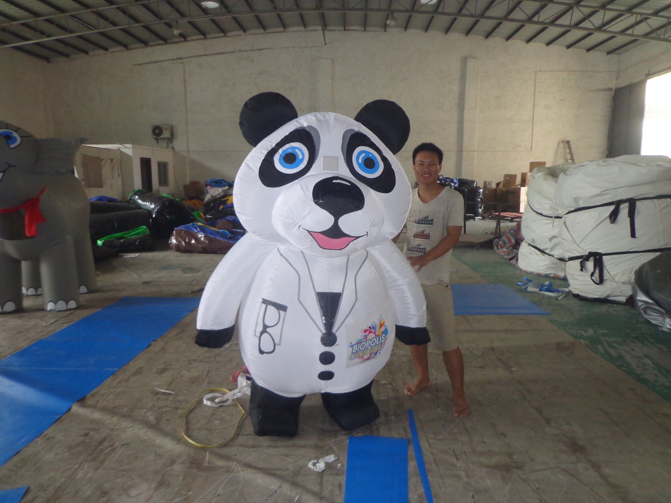 Customized inflatable Panda walking cartoon Inflatable walking  costume for sale