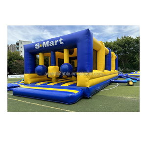 Giant large mega bounce house bouncy jumping castle 5K Running Events outdoor Inflatable Insane 5K run obstacle Course