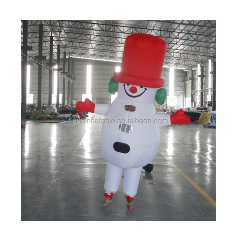 Customized Halloween christmas parade new year party event Cosplay Suit for Adult Kids Inflatable Costume snowman Mascot