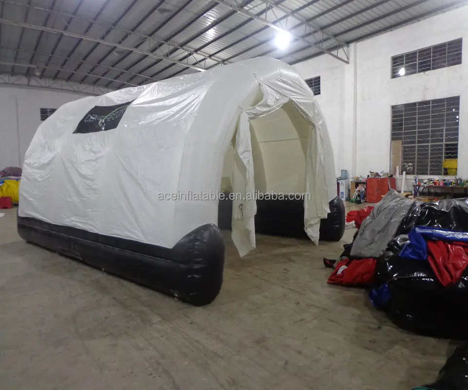 Customized outdoor portable blow up inflatable car cover tent repair workshop wash shelter inflatable car garage tent