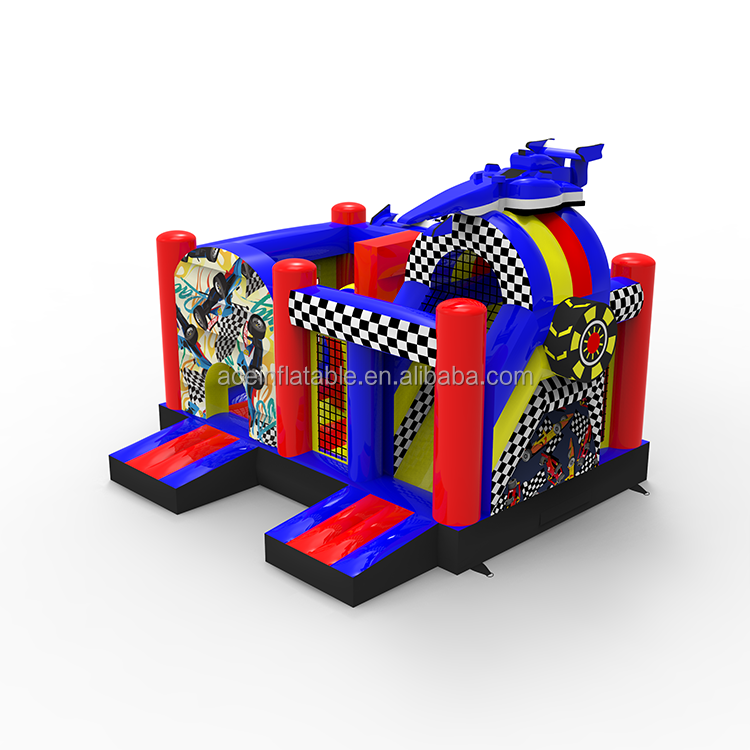 car racing Inflatable bounce House Bouncer For Kids Party Jump And Slide Combo Outdoor Bouncy jumping Castle