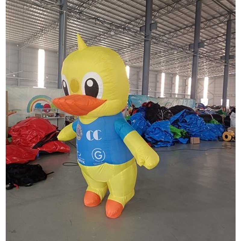 Customized Advertising Giant Inflatable Dress Costume Inflatable Mascot Costume Inflatable Duck Costumes for Adults 1 Piece T/T