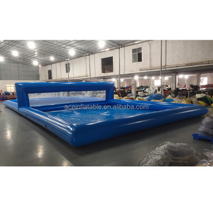 customized water inflatable beach game floating inflatable volleyball field inflatable volleyball court