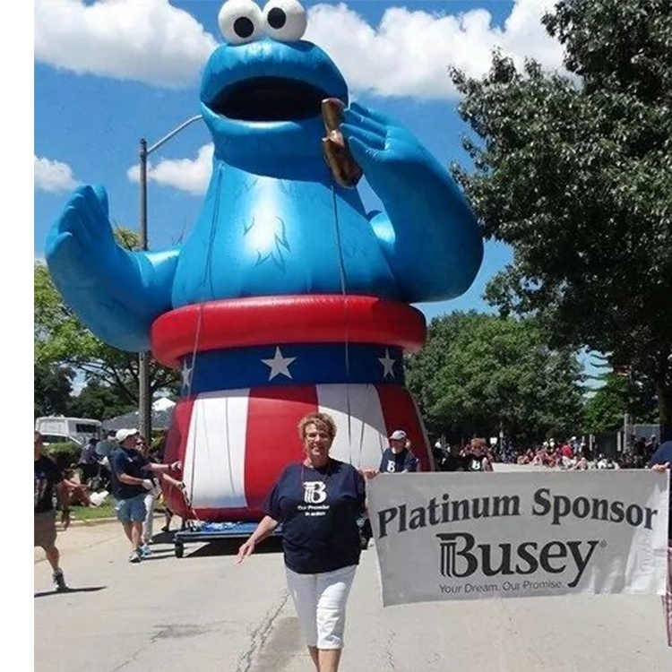 customized Inflatable Cookie Monster Cartoon Character Parade Balloon for sale