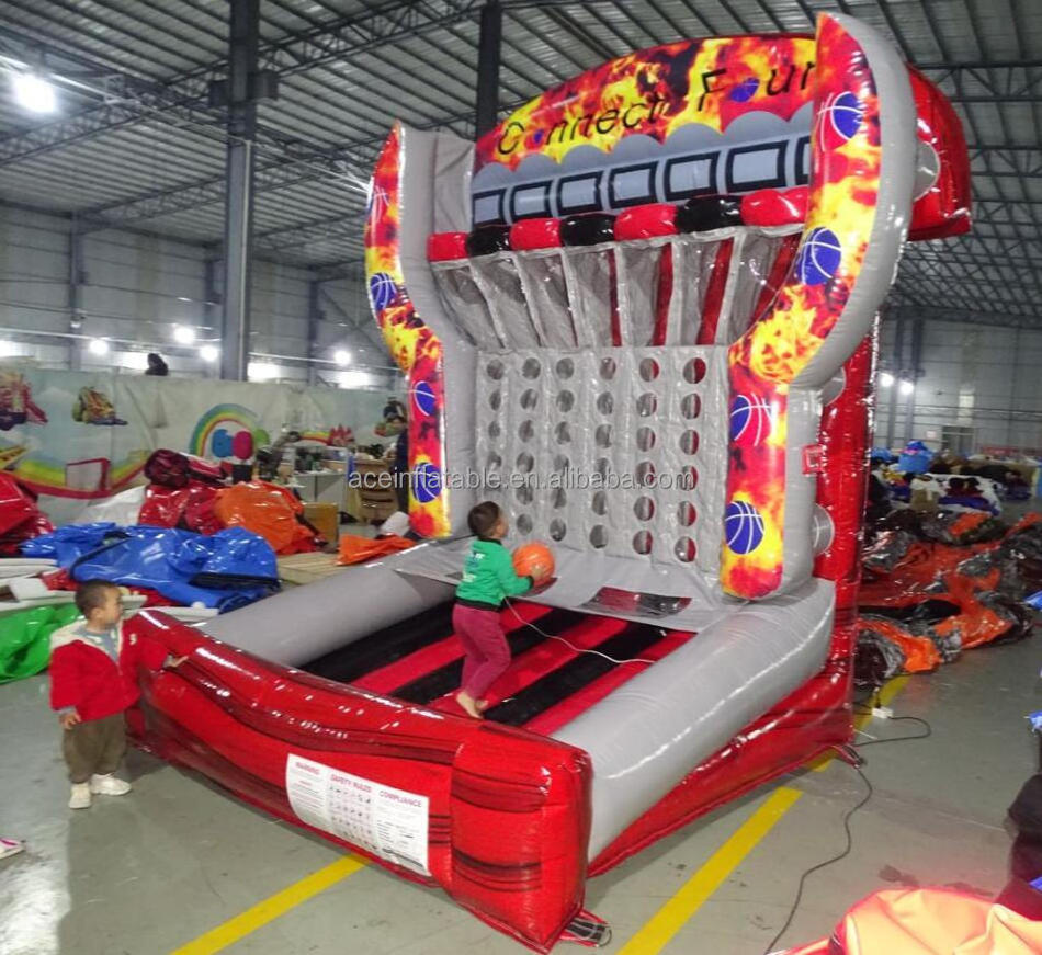 party Interactive sport Games for Kids and Adult inflatable basketball court Target Shooting Hoop giant connect four 4 game