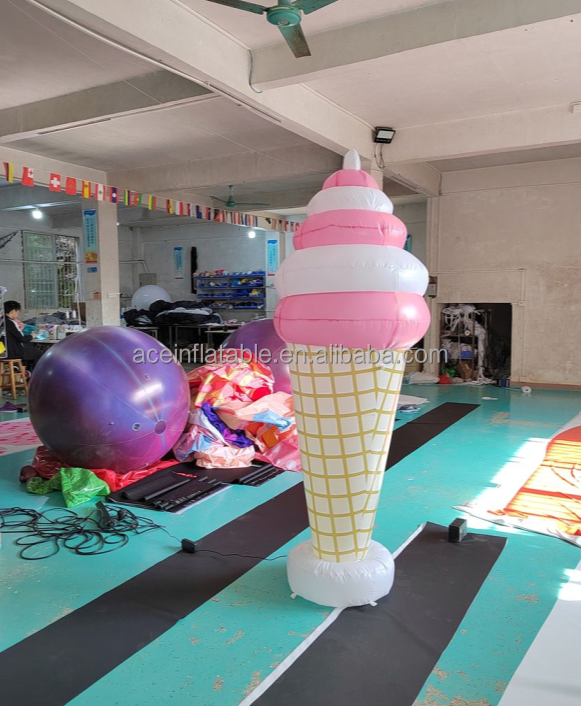 Giant Advertising Decoration promotion customized blow up inflatable model balloon Inflatable Ice Cream Cone