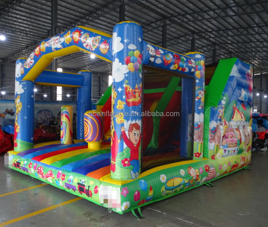 Commercial Backyard inflatable Bouncer Bounce House tobogan inflables jumping bouncy castle For Kids animal Inflatable Dry Slide