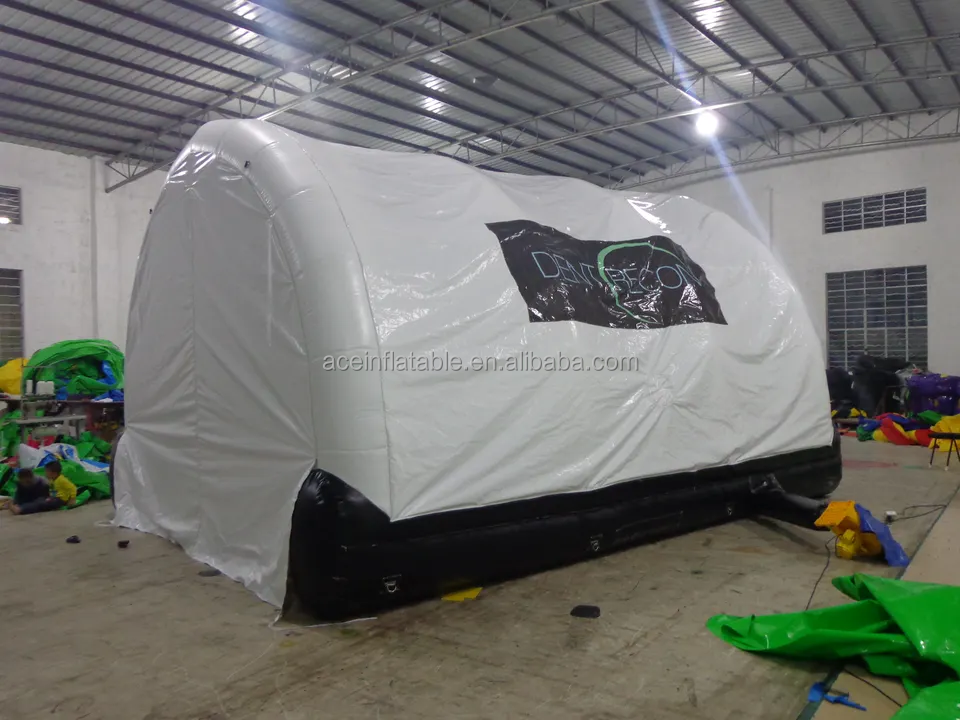 Customized outdoor portable blow up inflatable car cover tent repair workshop wash shelter inflatable car garage tent