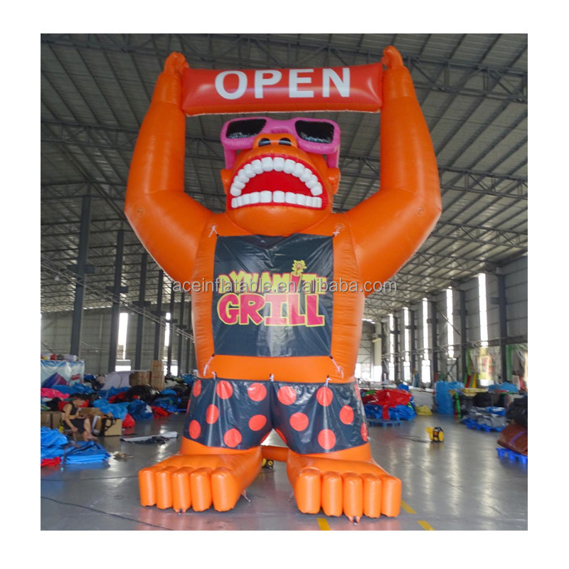 promotional giant outdoor advertising Inflatable Cartoon inflatable animal Monkey Mascot model balloon inflatable gorilla