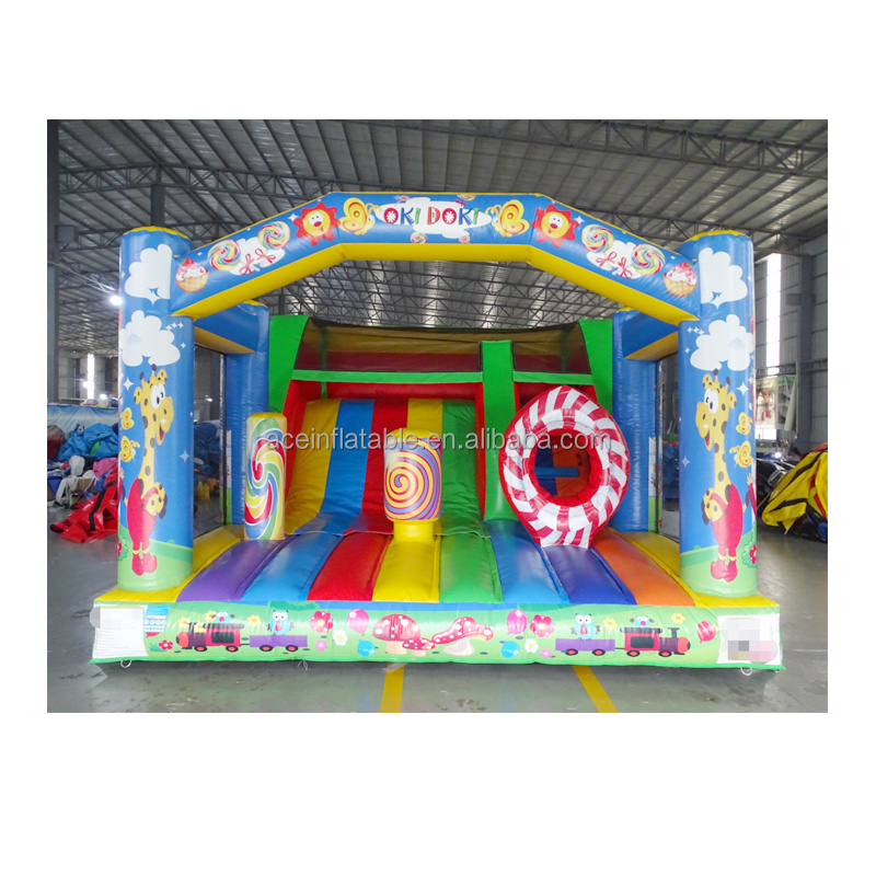 Commercial Backyard inflatable Bouncer Bounce House tobogan inflables jumping bouncy castle For Kids animal Inflatable Dry Slide