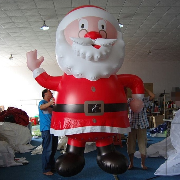 Customized 20 ft Christmas Inflatable Christmas Santa Claus Model Balloon for Advertising Decorations