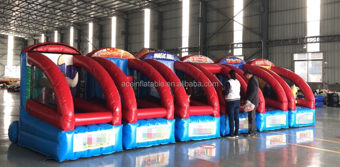 HOT sale customized Interactive ring toss tic tac toe magic ball shuffle balls game inflatable carnival games for sale