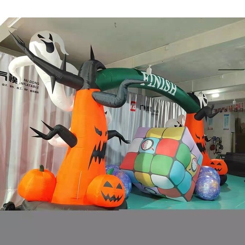 giant inflatable Halloween arch with pumpkin ghost Halloween decoration inflatable baubles halloween archway