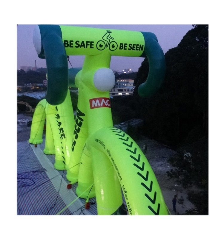 customized giant inflatable bike bicycle model for event