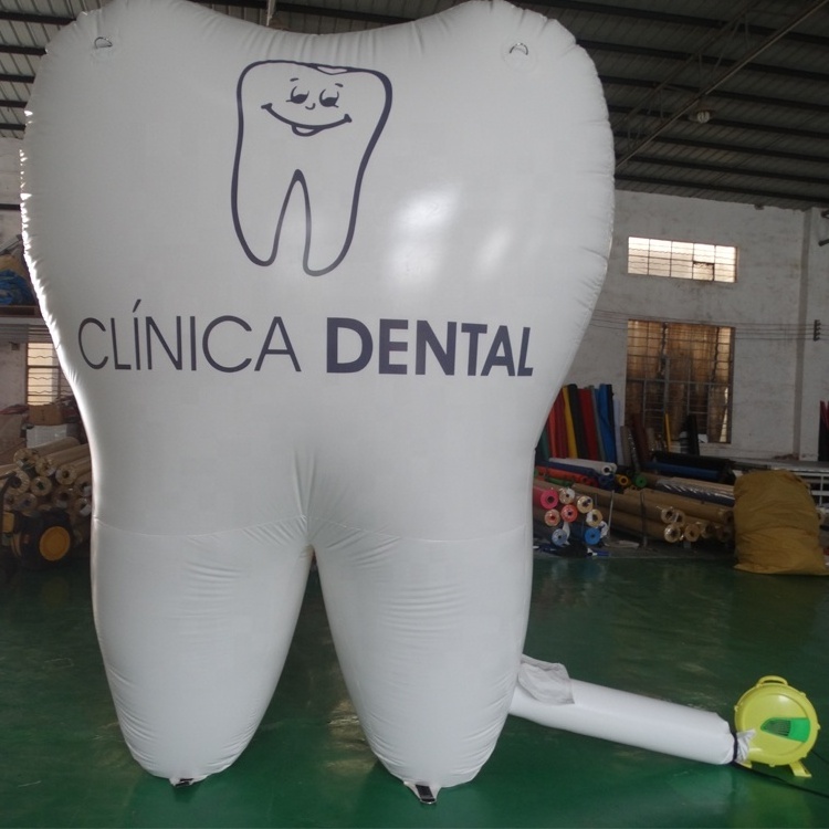 Custom logo giant inflatable tooth model for advertising event