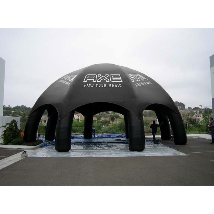 Durable Advertising Black Pvc Inflatable Spider Tent For Promotion