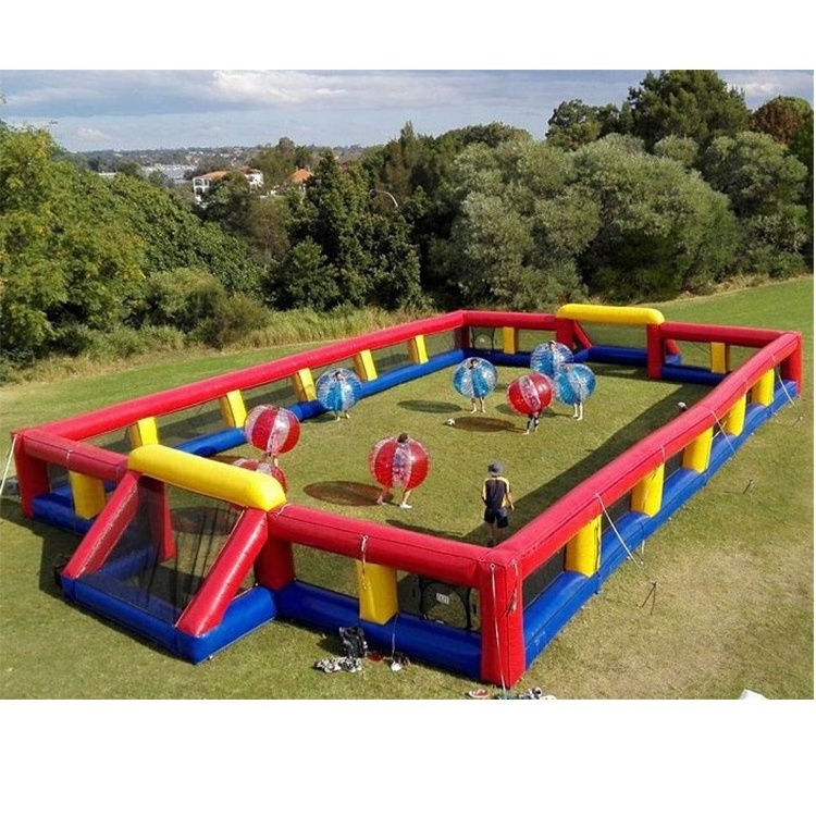 commercial high wall inflatable bubble soccer field football pitch for sale