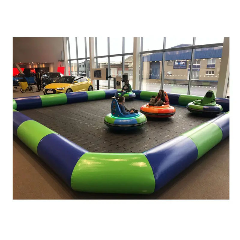 customized Mini PVC Car Racing Track indoor outdoor commercial Kids Bumper Car inflatable perimeter Arena bumper car race track