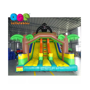 commercial Backyard kids adults juegos inflables single way slide tobogan inflable commercial gorilla inflatable dry slide