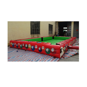 Outdoor Giant inflatable billiards table snooker ball field for sale