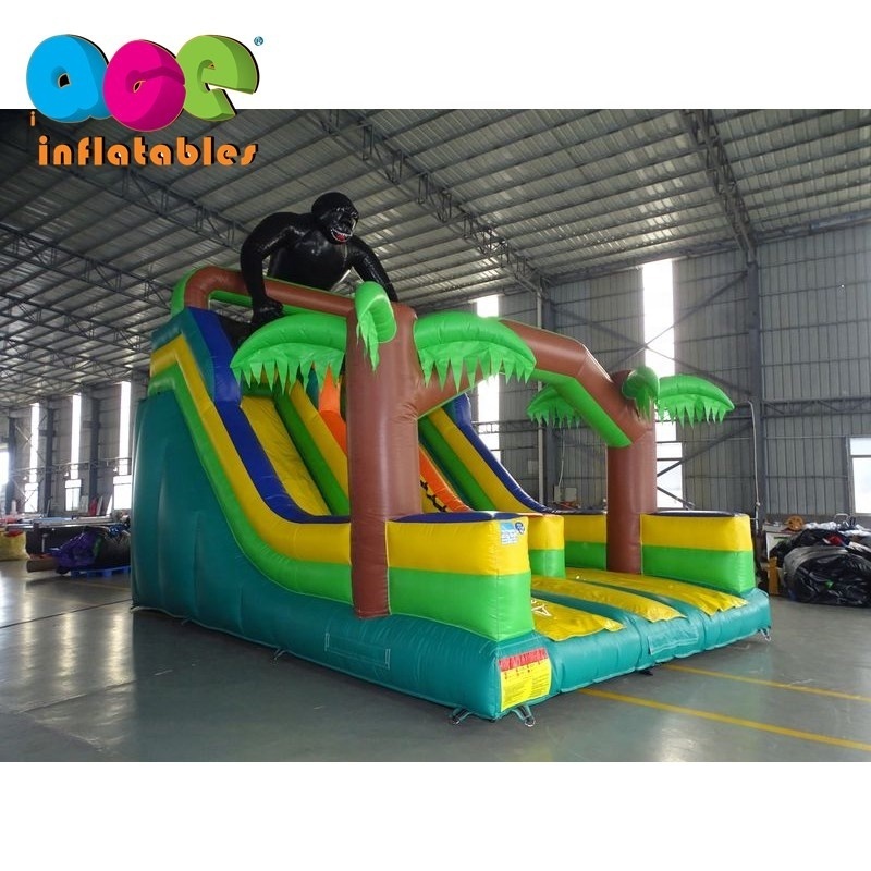 commercial Backyard kids adults juegos inflables single way slide tobogan inflable commercial gorilla inflatable dry slide