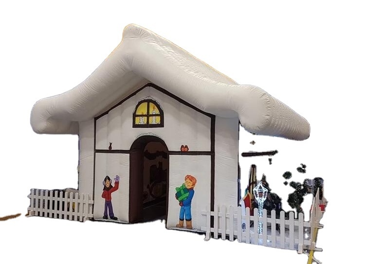 Outdoor christmas Decoration Blow Up inflatable santa Claus grotto tent House for sale