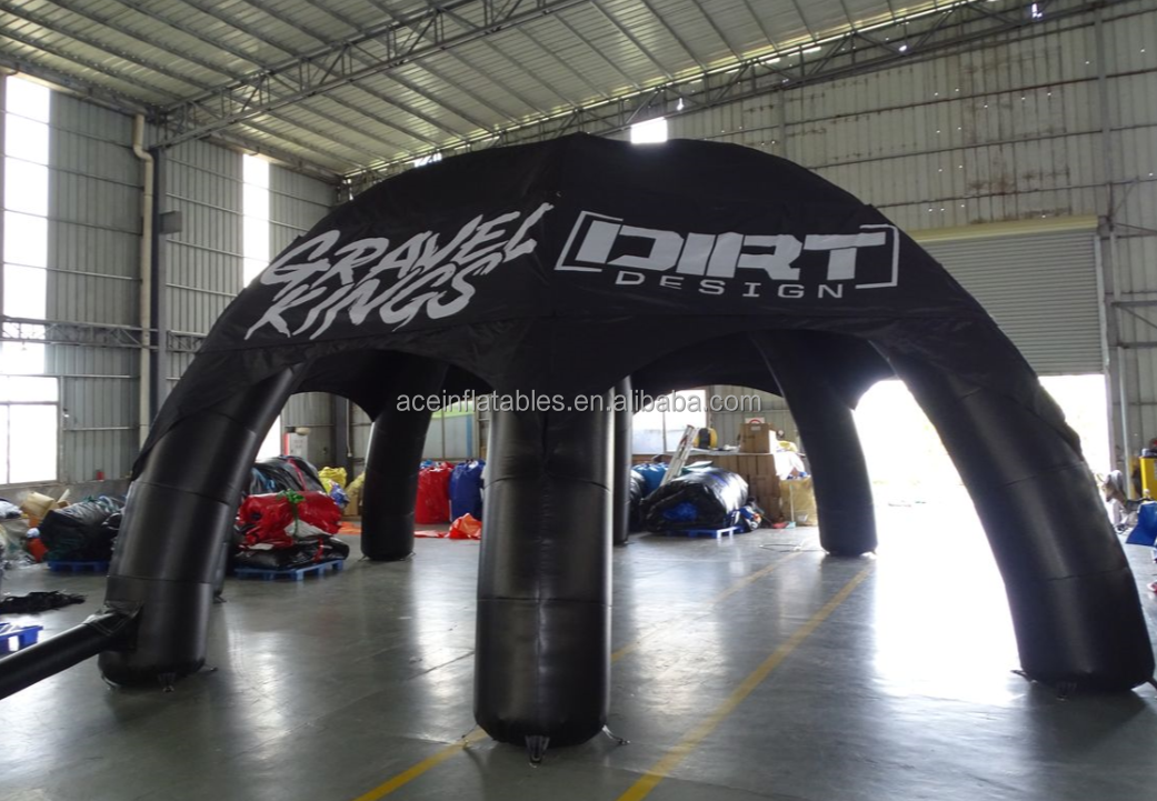 Durable Advertising Black Pvc Inflatable Spider Tent For Promotion