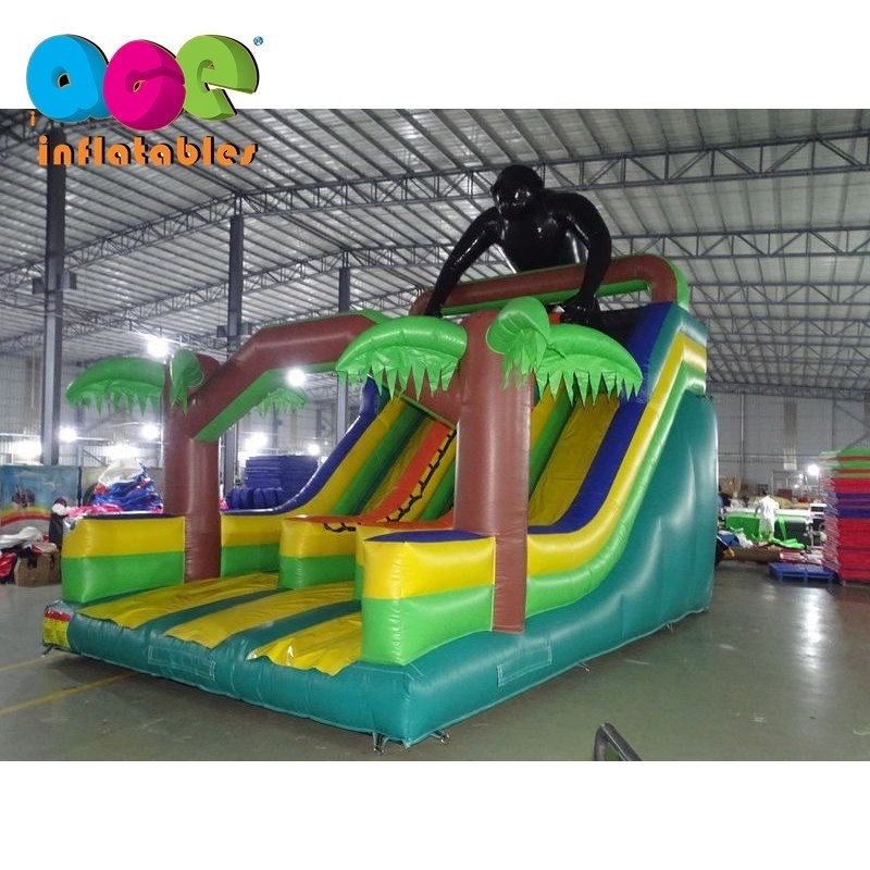 commercial Backyard kids adults juegos inflables single way slide tobogan inflable commercial gorilla inflatable dry slide