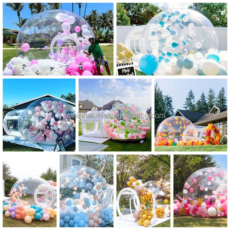 outdoor 3m 4m waterproof blow up party outdoor gonfiabile transparent inflatable clear balloon dome tent inflatable bubble house