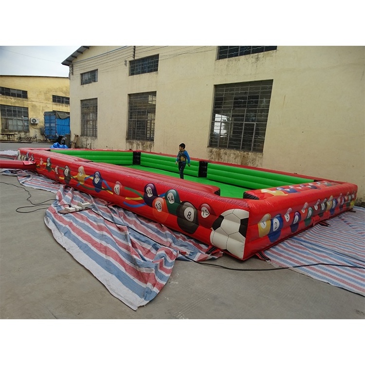 Outdoor Giant inflatable billiards table snooker ball field for sale