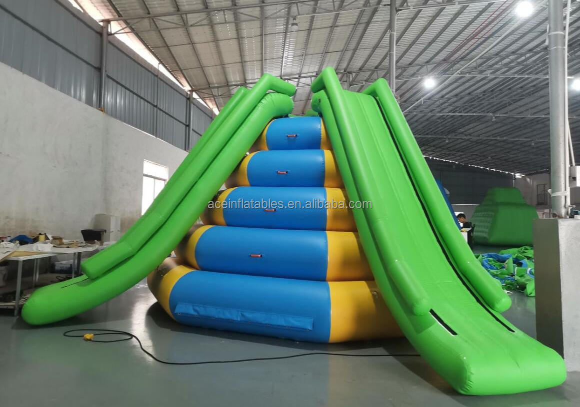 Water Play Equipment Aqua park sea ocean lake float toy large Climbing wall floating water slide Inflatable Water Tower